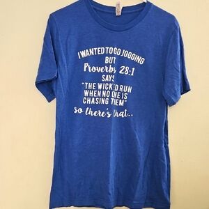 Large Blue Graphic T-Shirt‎